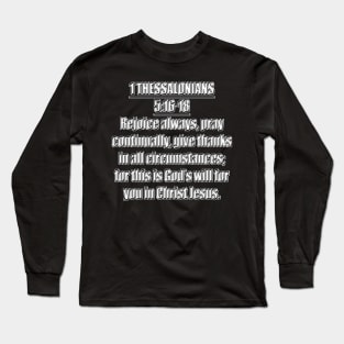 NIV 1 Thessalonians 5:16-18 King James Version Long Sleeve T-Shirt